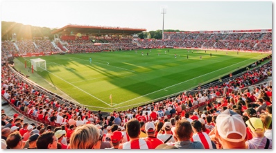 Girona FC stadium filled with fans