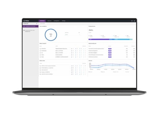 WatchGuard Cloud dashboard showing on a laptop screen