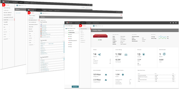 WatchGuard Cloud Management screens